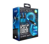 Stealth Light Up Charging Cables for PS4 - 2m Twin Pack