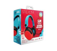 STEALTH C6-100 Red & Blue Over Ear Gaming Headset PS4/PS5, XBOX, Switch, PC with Flexible Mic, 3.5mm Jack, 1.5m Cable, Lightweight, Comfortable and
