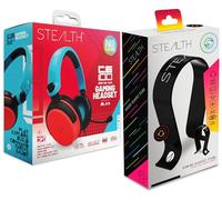 STEALTH C6-100 Red Blue Headset and Stand Bundle