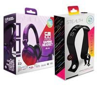 STEALTH C6-100 Red & Purple Strike Headset and Stand Bundle