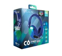 STEALTH C6 Green/Blue Strike Headset, Multi Platform 3.5mm Audio Jack | Multi-Platform Flexible Durable Comfortable Foldable Braided Cable 3.5mm Jack 40mm Speakers