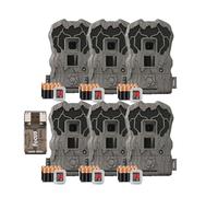 Stealth Cam Browtine 20MP Trail/Game Camera with 720P HD Video, 0.8s Trigger Speed, 60 Feet Flash, Night Mode, and 1-3 Image Burst - Camo (6 Pack)