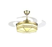 Stealth Ceiling Fan Light LED Crystal Ceiling Fan Light Living Room Restaurant Bedroom Home Modern European Crystal Fan Chandelier Made in China