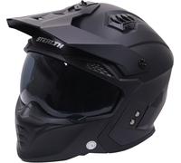 Stealth Fighter Open Face Modular Motorcycle Scooter Helmet - Matt Black