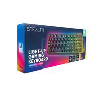 STEALTH Light Up Gaming Keyboard with 104 Keys - Black, Compatible with PC and Ideal for Daily Use