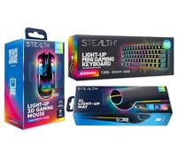 STEALTH Light Up Gaming Mouse and Compact Keyboard with XL Gaming Mat