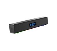 STEALTH Light-Up Gaming Soundbar, Wired or Wireless Portable Speaker with Bluetooth 5.0, Touch Controls and Animated Lighting for Music and Movies