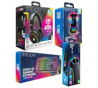 STEALTH Light-Up Ultimate Gaming Bundle With Headset, Keyboard, Mouse and XL Gaming Mat