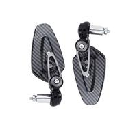 Stealth Mirrors For Z125 Pro Z650 Z750 Z800 Z900 Z1000 ER6N ER6 Motorcycle Mirror 7/8" 22mm M&oto Handlebar End Side Rearview Mirror(Silver)