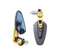 Stealth Mirrors For Z125 Pro Z650 Z750 Z800 Z900 Z1000 ER6N ER6 Motorcycle Mirror 7/8" 22mm M&oto Handlebar End Side Rearview Mirror(Gold)