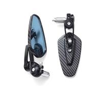 Stealth Mirrors For Z125 Pro Z650 Z750 Z800 Z900 Z1000 ER6N ER6 Motorcycle Mirror 7/8" 22mm M&oto Handlebar End Side Rearview Mirror(Black)