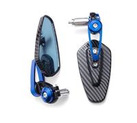 Stealth Mirrors Wing View Side For Z125 Pro Z650 Z750 Z800 Z900 Z1000 ER6N ER6 Motorcycle Mirror 7/8" 22mm M&oto Handlebar End Side Rearview Mirror(Blue)