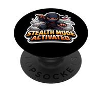 Stealth Mode Activated Funny Ninja Quote Saying Slogan Joke PopSockets Adhesive PopGrip
