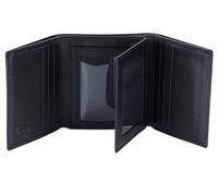 Stealth Mode Leather Trifold RFID Wallet for Men with Flip Out ID Holder