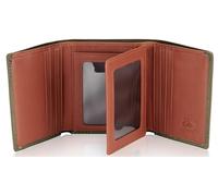 Stealth Mode Leather Trifold RFID Wallet For Men With Flip Out ID Holder
