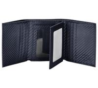 Stealth Mode Leather Trifold RFID Wallet for Men with Flip Out ID Holder, Carbon Fiber, One Size, Mens Trifold Wallet