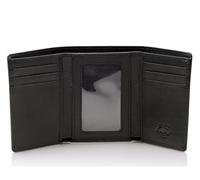 Stealth Mode Trifold Leather Wallet for Men with RFID Blocking, Black Crunch, One Size, Rfid Leather Trifold Wallet for Men