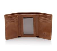 Stealth Mode Trifold Leather Wallet for Men with RFID Blocking, Brown Crunch, One Size, Rfid Leather Trifold Wallet for Men