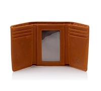 Stealth Mode Trifold Leather Wallet for Men with RFID Blocking, Clay, One Size, Rfid Leather Trifold Wallet for Men