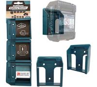 Stealth Mounts Battery Holders compatible with Makita 40v XGT | Cordless Battery Mount Power Tools | 6 Pack | Blue Battery Organizers