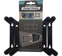 StealthMounts Charger Mount Compatible with Makita DC18RC | Charger Holder for Makita Charger Wall Mount (Black) - 2 Pack (Single Charger)