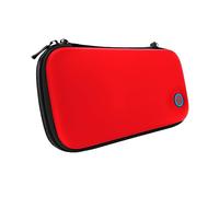 STEALTH Neon Red and Blue Hard-Shell Premium Travel Case Compatible with Nintendo Switch, Switch Lite & Switch OLED - with Soft Cotton Lining Protection and Velcro Storage