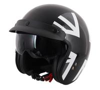 Stealth Motorcycle Open Face Crash Helmet Mono Jack Gloss With Removable Peak Motorbike Scooter Helmet (XXL)