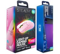 STEALTH Pink Light Up Mouse and Pro Mouse Mat Bundle