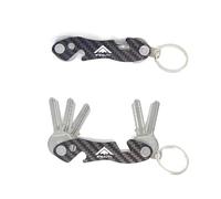 Stealth Pocket Key Holder - Carbon Fibre Key Organiser with Bottle Opener | Carbon Fibre Finish | Smart Compact Key Organiser | Built-In Bottle Opener | Multitool Keyring | Slim Minimalist EDC Storage