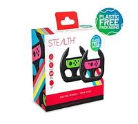 STEALTH Racing Wheels Compatible with Nintendo Switch Joy-Con Controllers - Black Twin Pack, with Analogue Stick Grips