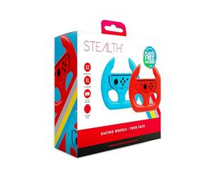 STEALTH Red & Blue Joy-Con Racing Wheels Compatible with Nintendo Switch Twin Pack