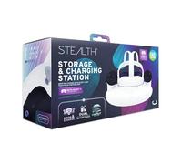STEALTH Storage & Charging Station Compatible with Meta Quest 3, with Dual Drop & Charge Rechargeable Battery Packs for Stylish and Compact Storage