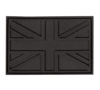 Stealth Subdued Union Jack Cosplay Airsoft PVC Morale Patch (Black)
