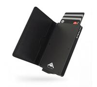 Stealth Wallet - Black Minimalist Slim RFID Metal Card Holder for Men