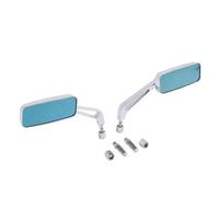 Stealth Wing Mirrors Universal Side Mirror Mobike Accessories Motorcycle Handlebar Rear View Mirrors Rectangle Black Square Blue Glass 8mm/10mm