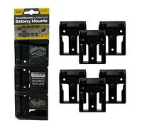 StealthMounts 20V Black Battery Mount Compatible with DeWalt 20V | 6 Pack | Battery Storage | Battery Accessories | Battery Holder Wall Mount | Made in UK