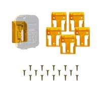 StealthMounts Battery Mounts Compatible with DeWalt 18V/20V, 5 Pack + Screws