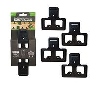 StealthMounts Battery Mounts Compatible with Ego 56V - 4 Pack Battery Holders | Black | Wall Holders for Cordless Power Tool Storage & Organisation | Made in the UK