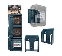 StealthMounts Battery Mounts Compatible with Makita 40v XGT - 6 Pack - Battery Holders - Blue - Made in The UK