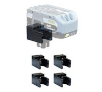 StealthMounts Battery Mounts Compatible with Ryobi 18V ONE+ - 4 Pack Wall & Bench Battery Holders | Power Tool Battery Storage Organiser | Heavy Duty ABS | Made in the UK