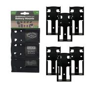 StealthMounts Battery Mounts for Festool 18v | Cordless Battery Holders for Festool 18v Power Tools | 6 Pack | Black Battery Organisers for Festool