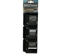 StealthMounts Black Battery Mounts Compatible with Makita 18V LXT - 6 Pack Wall & Bench Battery Holders | Power Tool Battery Storage Organiser | Heavy Duty ABS | Made in The UK