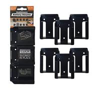 StealthMounts Black Battery Mounts for Stanley/Black and Decker/Porter Cable (6Pack)