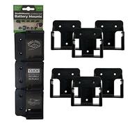 StealthMounts Black Battery Mounts Hikoki/Metabo HTP/Hitachi 18v | Cordless Battery Holders for Power Tools | 6 Pack | Battery Clip Organisers Hikoki/Metabo HTP/Hitachi 18v
