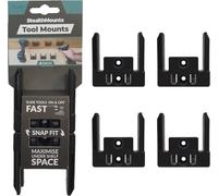 StealthMounts Black Tool Holders Compatible with Makita 18V LXT - 4 Pack Wall & Bench Mounts for Power Tools | Workshop, Garage & Van Storage Organiser | Heavy Duty ABS | Made in The UK