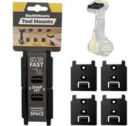 Stealth Mounts 4 Pack Tool Mounts for DeWalt 18-54V XR Tools Black