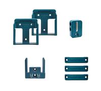StealthMounts DIY Pack Compatible with Makita 18V - 2 Battery Mounts, 1 Tool Mount & 1 Stubby Bit Holder | Blue | Wall Mount Storage Organiser for Power Tool Batteries, Drill, Impact & Accessories