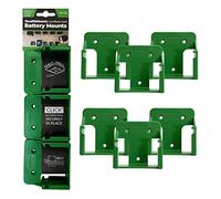 StealthMounts Green Battery Mounts for Metabo HPT 18v/36v | Cordless Battery Holders for Power Tools | 6 Pack | Metabo HPT Battery Organisers