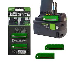 StealthMounts Green Festool Magnetic Bit Holder | Drill Bit Organiser | Perfect Bit Holder for Festool Drills and Impacts (2 Pack)