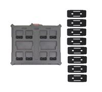 StealthMounts Mounting Feet Compatible with Milwaukee Packout System - 8 Pack Heavy Duty ABS Mounting Brackets for Tool Box & Workshop Organisation (Black)